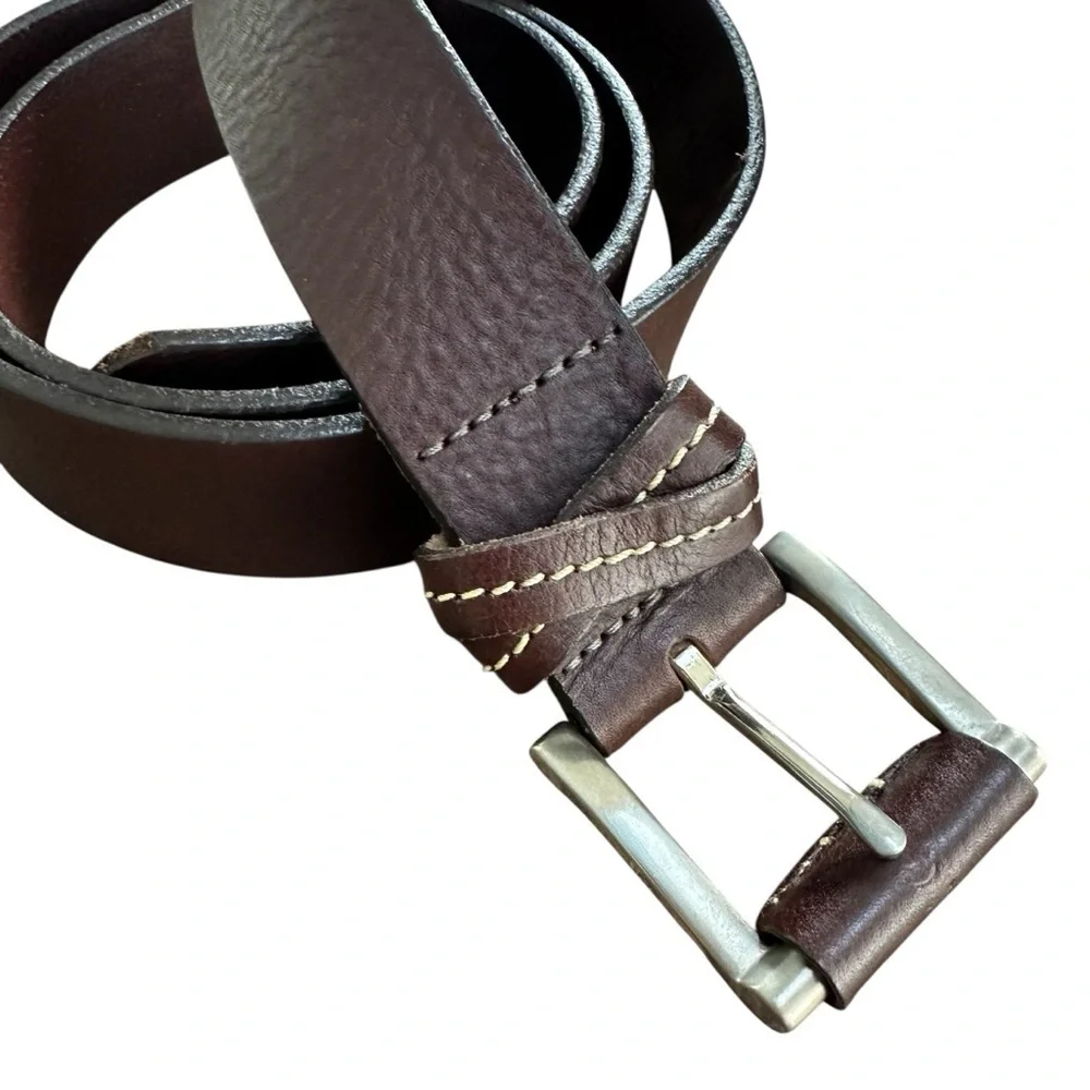 L.L. Bean Men's Brown Genuine Leather Belt, Large